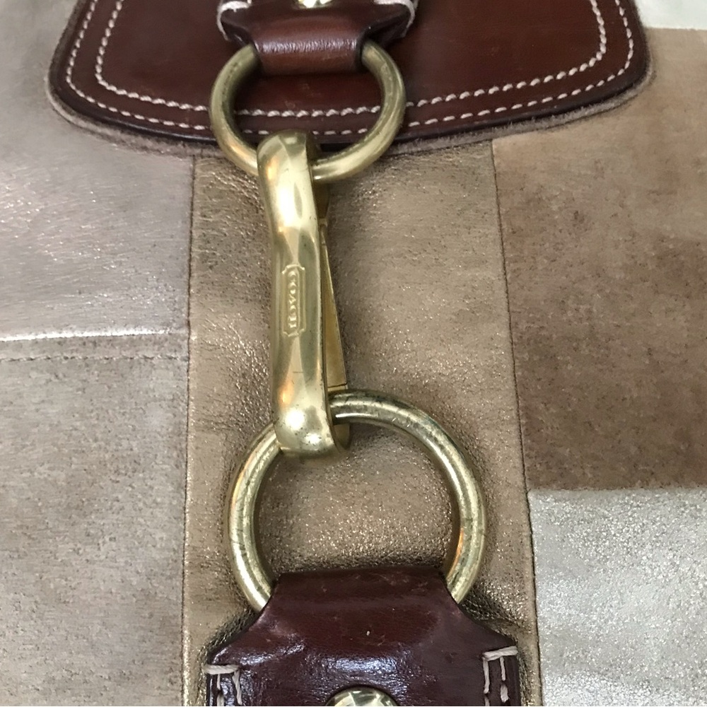 Coach Vintage Hamptons Mosaic Patchwork Leather Bag, 10308, Y2K, Suede Fringe - Picture 12 of 16